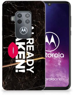 B2Ctelecom Motorola One Zoom Siliconen hoesje met naam Already Taken Black