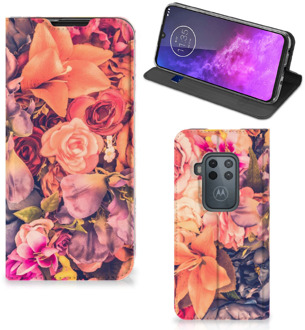 B2Ctelecom Motorola One Zoom Smart Cover Bosje Bloemen