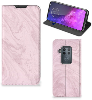 B2Ctelecom Motorola One Zoom Standcase Marble Roze