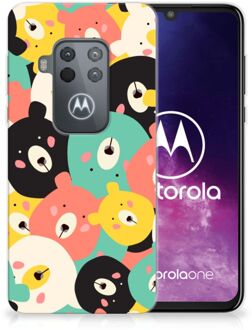 B2Ctelecom Motorola One Zoom Telefoonhoesje met Naam Bears