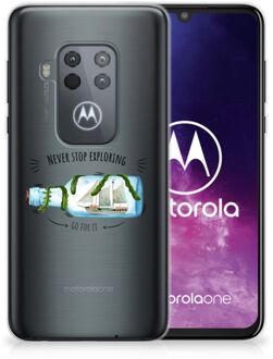 B2Ctelecom Motorola One Zoom Telefoonhoesje met Naam Boho Bottle