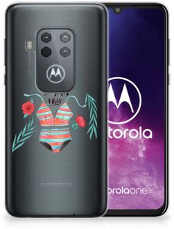 B2Ctelecom Motorola One Zoom Telefoonhoesje met Naam Boho Summer