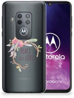 B2Ctelecom Motorola One Zoom Telefoonhoesje met Naam Boho Text