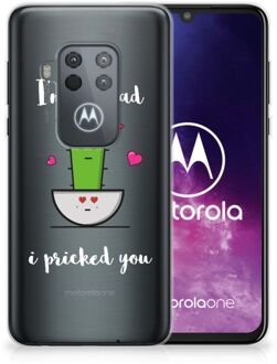 B2Ctelecom Motorola One Zoom Telefoonhoesje met Naam Cactus Glad