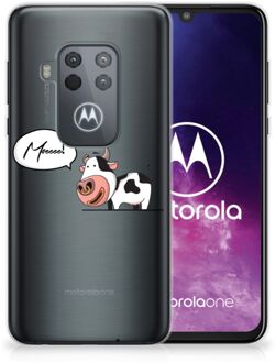 B2Ctelecom Motorola One Zoom Telefoonhoesje met Naam Cow