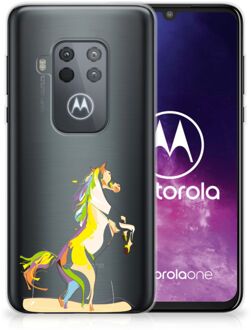 B2Ctelecom Motorola One Zoom Telefoonhoesje met Naam Horse Color