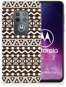 B2Ctelecom Motorola One Zoom TPU bumper Aztec Bruin