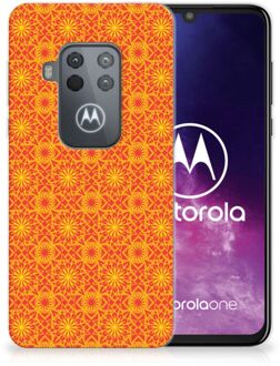 B2Ctelecom Motorola One Zoom TPU bumper Batik Orange