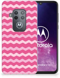 B2Ctelecom Motorola One Zoom TPU bumper Waves Pink