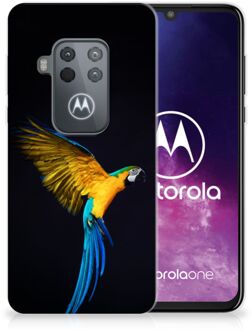 B2Ctelecom Motorola One Zoom TPU Hoesje Papegaai