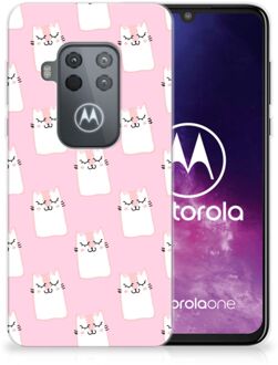 B2Ctelecom Motorola One Zoom TPU Hoesje Sleeping Cats