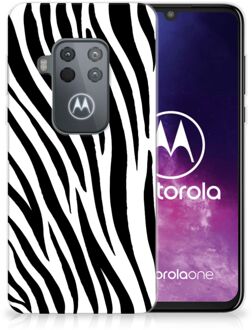 B2Ctelecom Motorola One Zoom TPU Hoesje Zebra