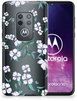 B2Ctelecom Motorola One Zoom TPU Siliconen Hoesje Blossom White