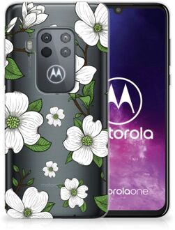 B2Ctelecom Motorola One Zoom TPU Siliconen Hoesje Dogwood Flowers