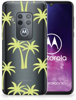 B2Ctelecom Motorola One Zoom TPU Siliconen Hoesje Palmtrees