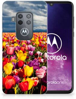 B2Ctelecom Motorola One Zoom TPU Siliconen Hoesje Tulpen