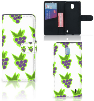 B2Ctelecom Nokia 1 Plus Book Cover Druiven