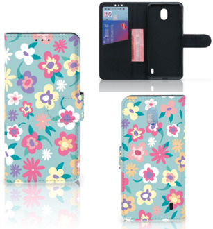 B2Ctelecom Nokia 1 Plus Hoesje Flower Power