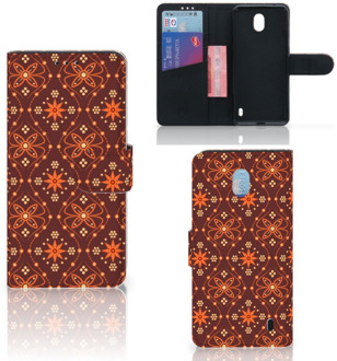 B2Ctelecom Nokia 1 Plus Telefoon Hoesje Batik Brown