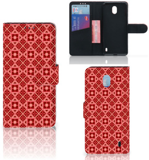 B2Ctelecom Nokia 1 Plus Telefoon Hoesje Batik Red