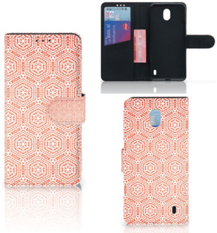 B2Ctelecom Nokia 1 Plus Telefoon Hoesje Pattern Orange