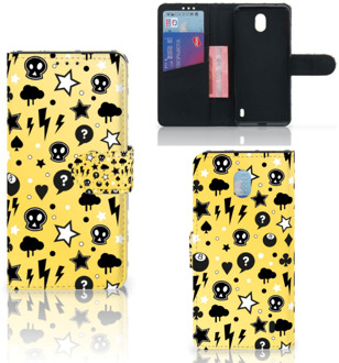 B2Ctelecom Nokia 1 Plus Telefoonhoesje met Naam Punk Yellow