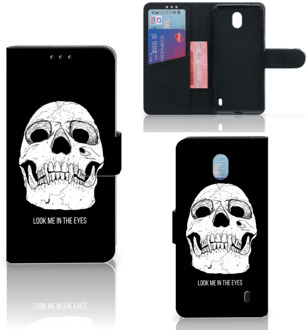 B2Ctelecom Nokia 1 Plus Telefoonhoesje met Naam Skull Eyes