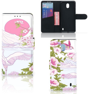 B2Ctelecom Nokia 1 Plus Telefoonhoesje met Pasjes Bird Standing