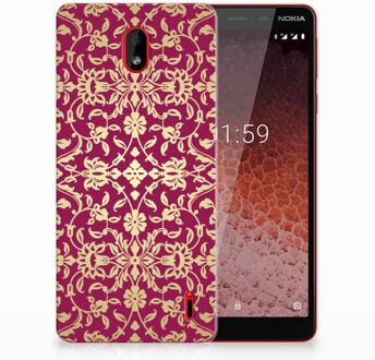 B2Ctelecom Nokia 1 Plus TPU Hoesje Design Barok Pink