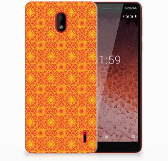 B2Ctelecom Nokia 1 Plus TPU Hoesje Design Batik Orange