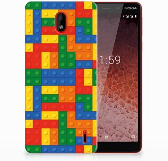 B2Ctelecom Nokia 1 Plus TPU Hoesje Design Blokken