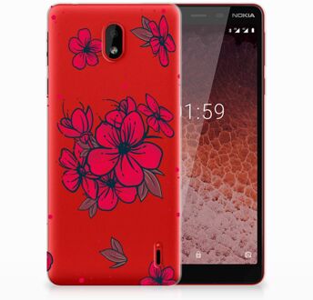 B2Ctelecom Nokia 1 Plus TPU Hoesje Design Blossom Red