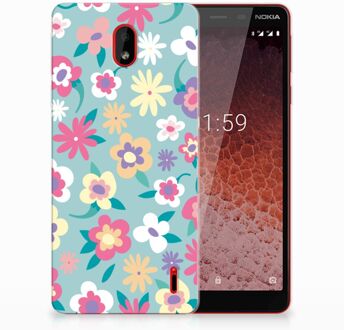 B2Ctelecom Nokia 1 Plus TPU Hoesje Design Flower Power