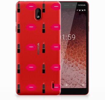 B2Ctelecom Nokia 1 Plus TPU Hoesje Design Lipstick Kiss