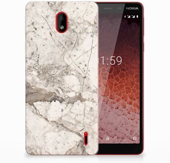 B2Ctelecom Nokia 1 Plus TPU Hoesje Design Marmer Beige