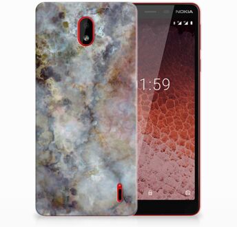 B2Ctelecom Nokia 1 Plus TPU Hoesje Design Marmer Grijs