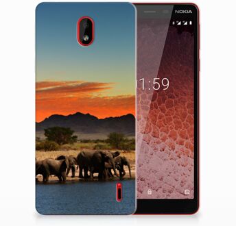 B2Ctelecom Nokia 1 Plus TPU Hoesje Design Olifanten