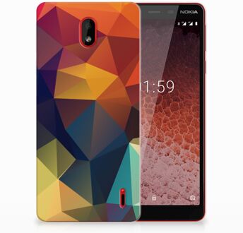 B2Ctelecom Nokia 1 Plus TPU Hoesje Design Polygon Color