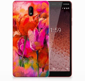 B2Ctelecom Nokia 1 Plus TPU Hoesje Design Tulpen