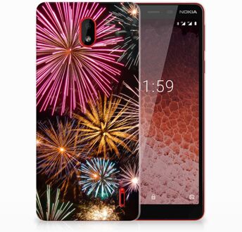 B2Ctelecom Nokia 1 Plus TPU Hoesje Design Vuurwerk