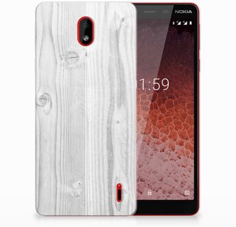 B2Ctelecom Nokia 1 Plus TPU Hoesje Design White Wood