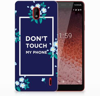 B2Ctelecom Nokia 1 Plus TPU Hoesje Flowers Blue DTMP