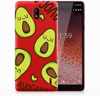 B2Ctelecom Nokia 1 Plus Uniek TPU Hoesje Avocado Singing