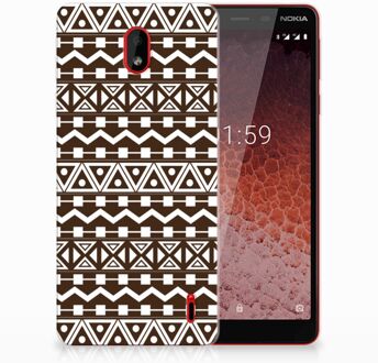 B2Ctelecom Nokia 1 Plus Uniek TPU Hoesje Aztec Brown