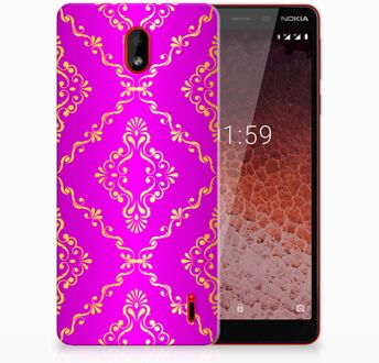 B2Ctelecom Nokia 1 Plus Uniek TPU Hoesje Barok Roze