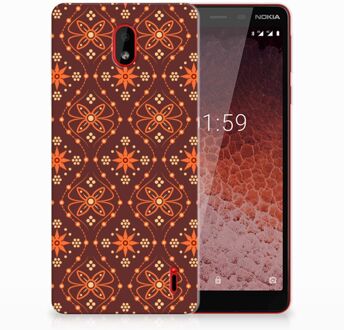 B2Ctelecom Nokia 1 Plus Uniek TPU Hoesje Batik Brown