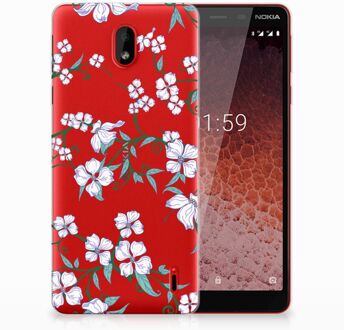 B2Ctelecom Nokia 1 Plus Uniek TPU Hoesje Blossom White