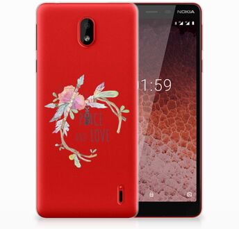 B2Ctelecom Nokia 1 Plus Uniek TPU Hoesje Boho Text