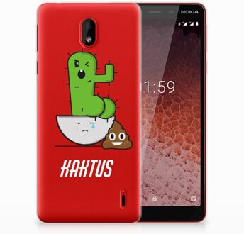 B2Ctelecom Nokia 1 Plus Uniek TPU Hoesje Cactus Poo