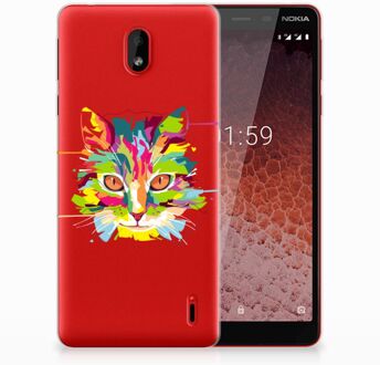 B2Ctelecom Nokia 1 Plus Uniek TPU Hoesje Cat Color